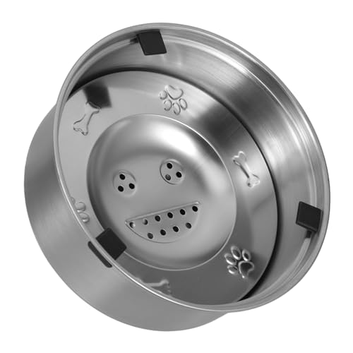Happyyami Cat Water Bowl Wasserspender Für Hunde Rostfreier Rutschfestes Design Langsame Trinktechnik Verhindert Wasserverschütten Geeignet Für Kleine Und Große Hunde von Happyyami