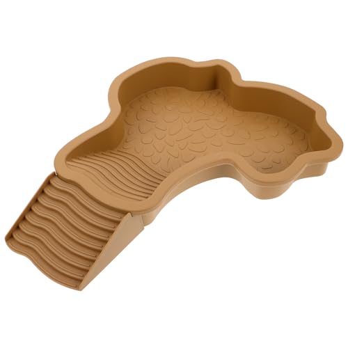 Happyyami Wassernapf für Schildkröten: Mit Rampe und Sonnenplattform – Futternapf für Reptilien, Wassernapf, Badebecken für Reptilien, Lebensraum für Amphibien, Zubehör Happyyami Wassernapf für Schildkröten: Mit Rampe und Sonnenplattform – Futternapf für Reptilien, Wassernapf, Badebecken für Reptilien, Lebensraum für Amphibien, Zubehör von Happyyami