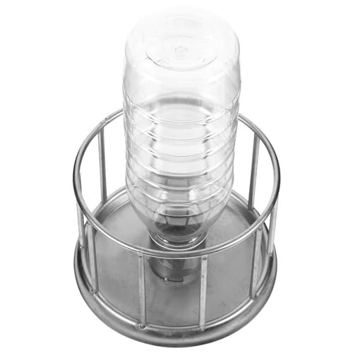 Happyyami Wasserspender Für Schildkröten Reptilienzubehör Futternapf Für Reptilien Wasserbehälter Für Reptilien Futterspender Für Reptilien Futternapf Für Terrarien Rostfreier Stahl Silver von Happyyami