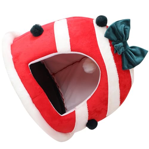 Happyyami Weihnachtshaustiernest Katzenhütte Katzenregale Katzenunterstand im Freien Katze Plüsch Urlaubskatzenbett pet Bed Dog beds katzenbetg Katzenhöhle Hund Katze Bett Hundenest Tuch rot Happyyami Weihnachtshaustiernest Katzenhütte Katzenregale Katzenunterstand im Freien Katze Plüsch Urlaubskatzenbett pet Bed Dog beds katzenbetg Katzenhöhle Hund Katze Bett Hundenest Tuch rot von Happyyami