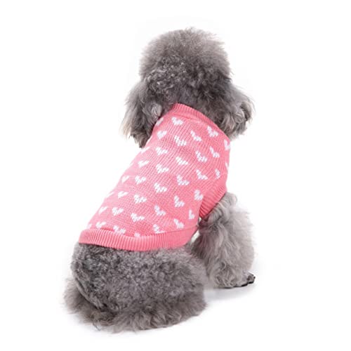 Happyyami Winterpullover Leichtere Hundebekleidung Welpen-Outfits Katzenpullover Kleider Für Den Winter Winterkleidung Kleine Hundekleidung Warmer Hund Haustierzubehör Rundhals von Happyyami