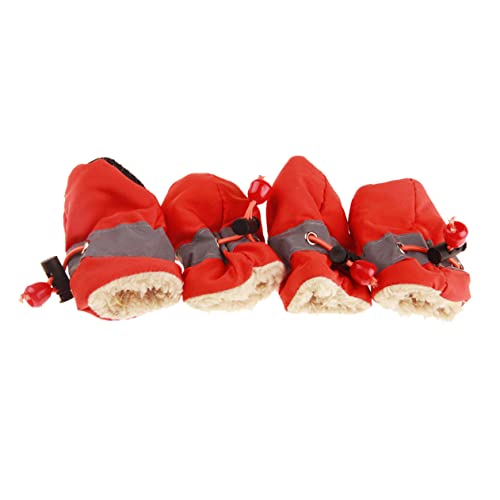 Happyyami Winterschuhe für Hunde Winterschuhe für welpen Welpensocken Hundegriff hundeschuhe Hunde Stiefel warme Haustierschuhe rutschfest Welpenschuhe Pfote Regenstiefel rot Happyyami Winterschuhe für Hunde Winterschuhe für welpen Welpensocken Hundegriff hundeschuhe Hunde Stiefel warme Haustierschuhe rutschfest Welpenschuhe Pfote Regenstiefel rot von Happyyami