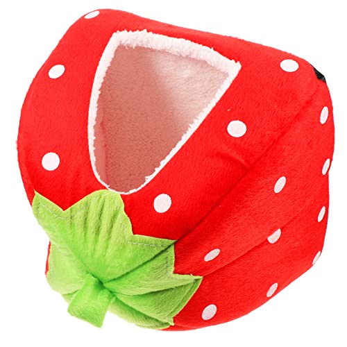 Happyyami Kleines Kaninchenzelt Für Kleintiere Abnehmbares Kissen Weicher Rückzugsort Für Hamster Ratten Und Mäuse Gemütlicher Spielplatz Für Haustiere Rot von Happyyami