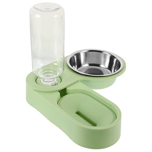 Happyyami Pet Feeder Edelstahl Katzenfutter Und Wasserspender Set Mit Abnehmbarer Schüssel rutschfest Und Platzsparend Für Einfache Fütterung Und Frisches Wasser Für Katzen Und Kleine von Happyyami