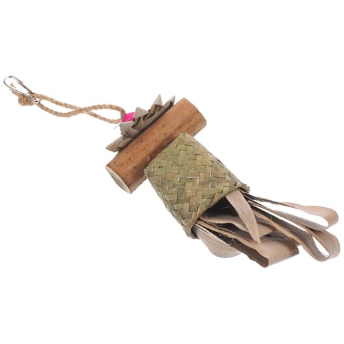 Happyyami Natürlicher Kauspielzeug Palmblättern Handgewebtes Vogelspielzeug Beschäftigung Hängendes Spielzeug Für Wellensittiche Und Andere Vögel Und Langlebig von Happyyami
