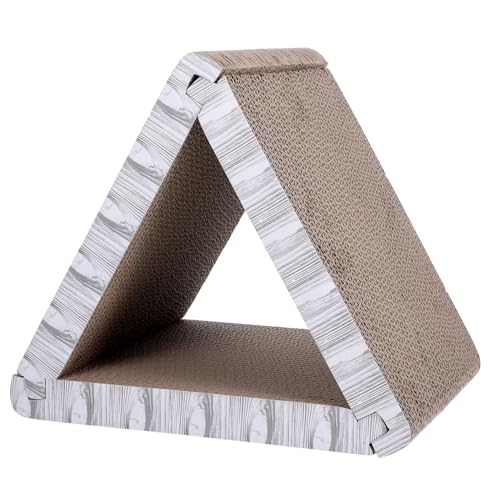 Happyyami Indoor-katzenkratzmatte Dreieckig Faltbar Kratzbaum Sisal Katzenkratzbrett Möbelschutz von Happyyami