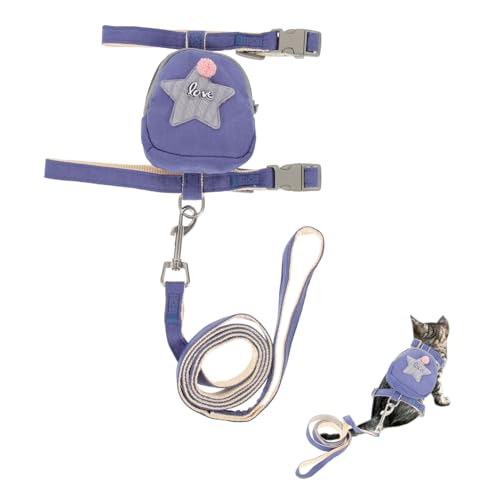 Happyyami Katzen Geschirr Und Verstellbares Katzengeschirr Für Kätzchen Ausbruchsicheres Brustgeschirr Mit Für Outdoor-aktivitäten Sternenblau Mit Geldbörse Happyyami Katzen Geschirr Und Verstellbares Katzengeschirr Für Kätzchen Ausbruchsicheres Brustgeschirr Mit Für Outdoor-aktivitäten Sternenblau Mit Geldbörse von Happyyami