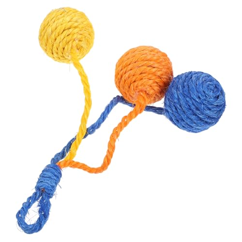 Happyyami katzenkratzbretter kratzpappen für Katzen für Katzen zubehör Kratzspielball Katzenminze für Katzen Bälle zum Lecken von Katzen Katzenbedarf Haushalt Kätzchenkratzer Sisal von Happyyami