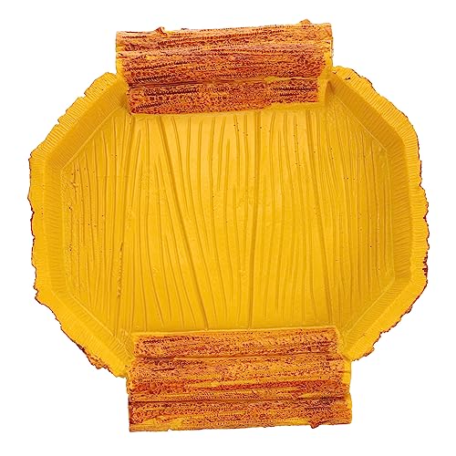 Happyyami Kreativer Resin-futternapf Für Reptilien Wassernapf Und Futterschale Für Schildkröten Und Echsen Stabil Leicht Zu Reinigen Mit Abgerundeten Kanten Für Für Terrarien Und von Happyyami