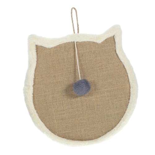 Happyyami Hängende Katzenschrummatte Aus Sisal Kratzmatte Für Katzen Mit Spielball Fördert Gesundes Kratzverhalten Und Schützt Möbel Für Wohnungskatzen von Happyyami