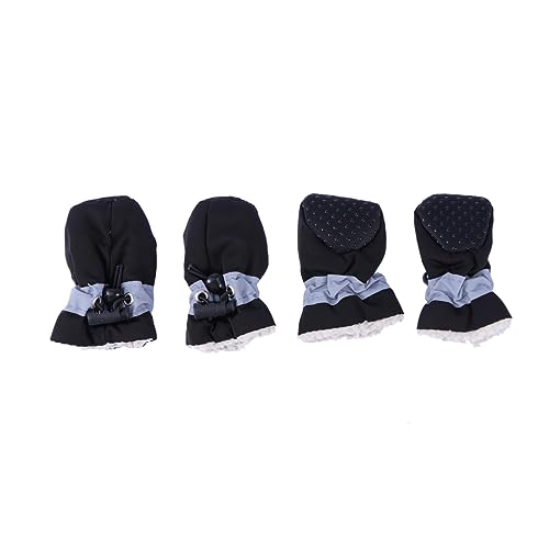 Happyyami Winterschuhe Für Hunde Welpensocken Hundestiefel Für Kaltes Wetter Wasserschuhe Für Hunde rutschfeste Hundeschuhe Regenstiefel Für Hunde Warme Haustierschuhe Hündchen von Happyyami