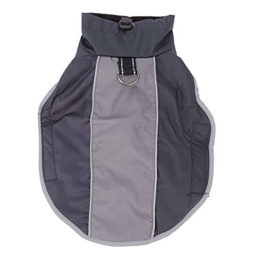 Happyyami Wasserdichter Hundemantel Für Winter Warmes Hundejacket Für Große Hunde XXL Schwarz Reflektierend Wind Wetterfest Für Outdoor-aktivitäten von Happyyami
