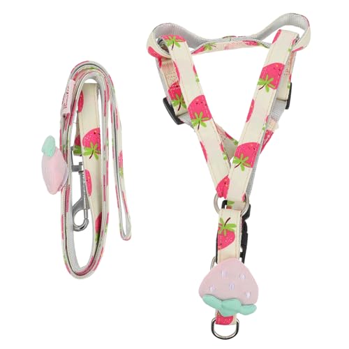 Haustier Hundeleine mit Verstellbarem Design Strapazierfähigem und Fröhlichem Fruchtmuster für Outdoor Aktivitäten Erdbeeren Haustier Hundeleine mit Verstellbarem Design Strapazierfähigem und Fröhlichem Fruchtmuster für Outdoor Aktivitäten Erdbeeren von Happyyami
