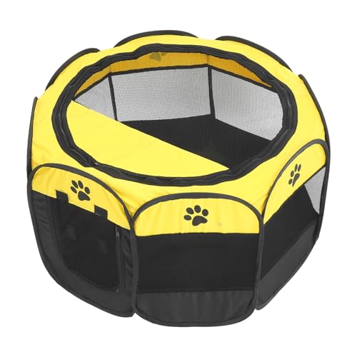 Haustierbett haustierzelt hundebett Hundegehege hundezelt hundekäfig Katzenhaus Indoor-Hundelaufstall Reise Laufstall tragbarer Laufstall Spielgehege für Katzen Oxford-Stoff Yellow Happyyami Haustierbett haustierzelt hundebett Hundegehege hundezelt hundekäfig Katzenhaus Indoor-Hundelaufstall Reise Laufstall tragbarer Laufstall Spielgehege für Katzen Oxford-Stoff Yellow Happyyami von Happyyami