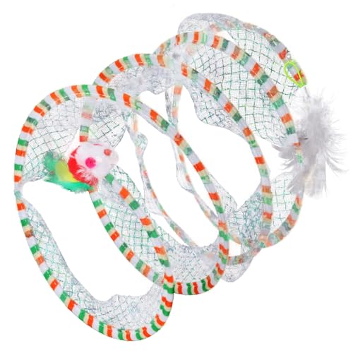 Happyyami Folded Cat Tunnel Faltbarer Katzentunnel Für Spiel Und Spaß Interaktives Spielzeug Mit Hängenden Mäusen Für Aktive Kätzchen Und Neugierige Katzen Happyyami Folded Cat Tunnel Faltbarer Katzentunnel Für Spiel Und Spaß Interaktives Spielzeug Mit Hängenden Mäusen Für Aktive Kätzchen Und Neugierige Katzen von Happyyami