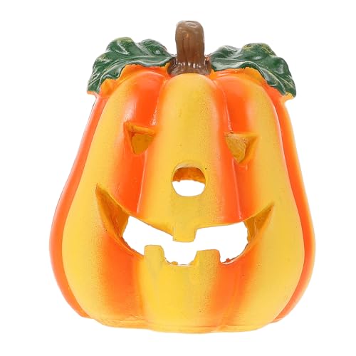 Happyyami Resin Kürbisform Reptilienversteck Naturgetreues Aquarium Ornament Für Reptilien-habitate Für Skorpione Geckos Und Andere Reptilien Halloween Dekoration von Happyyami