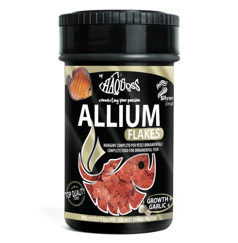 Haquoss Allium Flakes Flockenfutter auf Knoblauchbasis für Discus, 100 ml/16 g von Haquoss