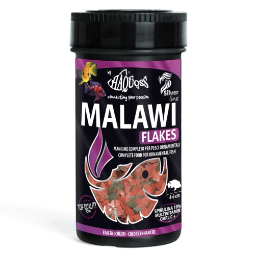 Haquoss Fischfutter mit hohem Proteingehalt Malawi-Flocken, 250 ml/40 g von Haquoss