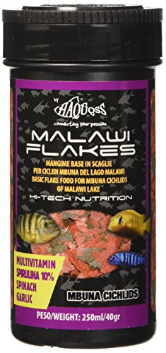 Haquoss Fischfutter mit hohem Proteingehalt Malawi-Flocken, 250 ml/40 g von Haquoss