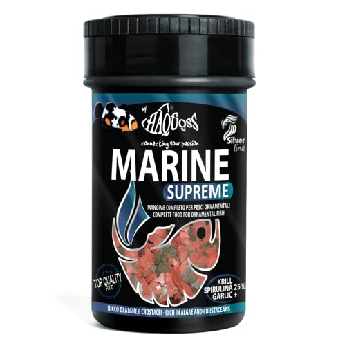 Haquoss Marine Supreme Flockenfutter in Flocken mit Spirulina, Artemia und Knoblauch, 100 ml/16 g von Haquoss