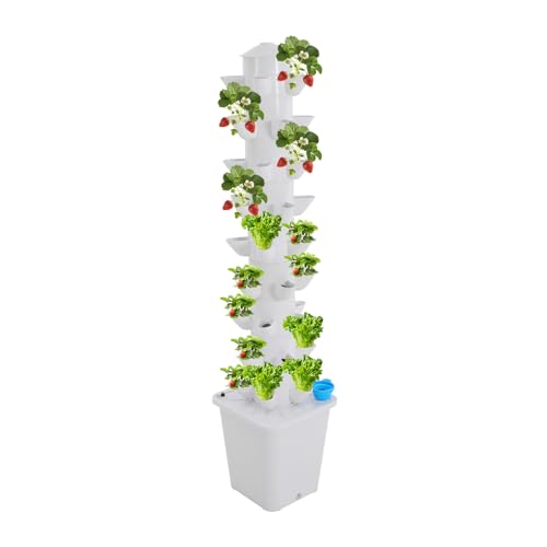 HarBin-Star - 5 Schichten Hydroponik-Turm, 45 Standorte Hydroponisches Anbauset Vertikales, Hydroponics Vertical Growing Kit mit 20L Wassertank, für Wohnzimmer, Balkon, Garten von HarBin-Star