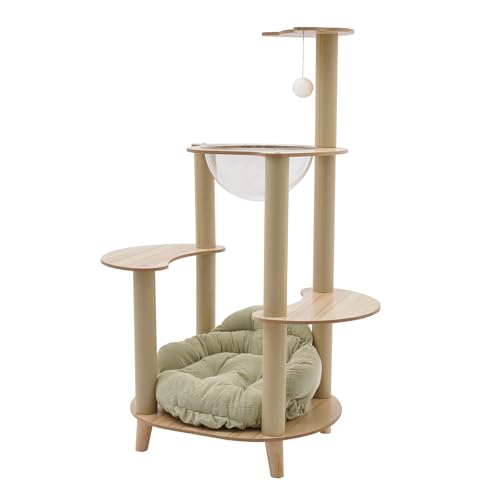 HarBin-Star Katzen Kratzbaum, 115cm Mehrstöckiger Katzenturm für Wohnungskatzen, Kletterbaum Aktivitätskratzbäum, Katzenspielzeug, 60 x 50 x 115cm HarBin-Star Katzen Kratzbaum, 115cm Mehrstöckiger Katzenturm für Wohnungskatzen, Kletterbaum Aktivitätskratzbäum, Katzenspielzeug, 60 x 50 x 115cm von HarBin-Star
