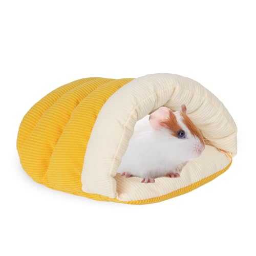 HardcorePet Großes Meerschweinchen-Versteck Bett, gemütliches Bodenbett für kleine Haustiere, warm und dick, nur für den Boden, perfekt für Kaninchen und Ratten, Gelb HardcorePet Großes Meerschweinchen-Versteck Bett, gemütliches Bodenbett für kleine Haustiere, warm und dick, nur für den Boden, perfekt für Kaninchen und Ratten, Gelb von HardcorePet
