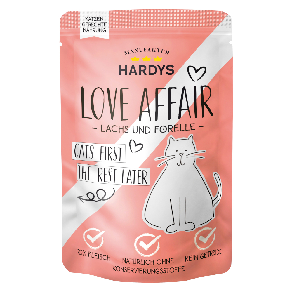 Sparpaket Hardys LOVE AFFAIR 24 x 100 g - Lachs & Forelle Sparpaket Hardys LOVE AFFAIR 24 x 100 g - Lachs & Forelle von Hardys LOVE AFFAIR