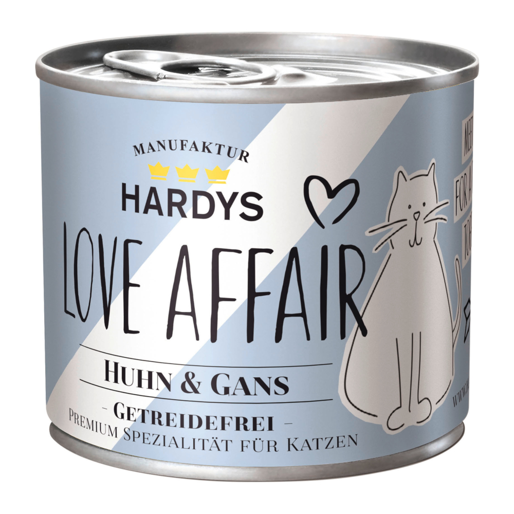 Sparpaket Hardys LOVE AFFAIR 24 x 200 g / 185 g - Huhn & Gans (24 x 200 g) von Hardys LOVE AFFAIR