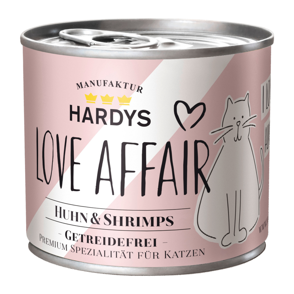Sparpaket Hardys LOVE AFFAIR 24 x 200 g / 185 g - Huhn & Shrimps (24 x 200 g) von Hardys LOVE AFFAIR