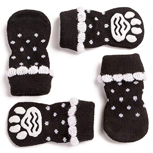 Pet Heroic Indoor Anti-Rutsch Socken für Hunde und Katzen - 6 Größen von S bis 3XL für kleine-riesige Tiere - Pfotenschutz und Traktion Dank Silikon-Gel von Harfkoko