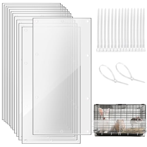 Cage-Guard, 12 Packungen transparente Haustierkäfigschutz, kausichere Barriere für Hamster, Kaninchen, Vogelkäfige, DIY anpassbare Kantenabdeckung zum Schutz von Drähten und zur Vermeidung von von Harhana