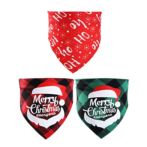 Harikaji 3 x Weihnachts-Hundehalstuch, kariert, klassisch, dreieckig, waschbar, Haustier-Halstuch, Weihnachtsgeschenk, Weihnachtsschal für kleine, mittelgroße und große Hunde Harikaji 3 x Weihnachts-Hundehalstuch, kariert, klassisch, dreieckig, waschbar, Haustier-Halstuch, Weihnachtsgeschenk, Weihnachtsschal für kleine, mittelgroße und große Hunde von Harikaji