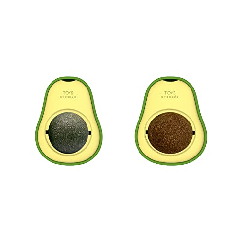 Harikaji Avocado Katzenminze-Wandball, Katzenminze-Spielzeug, Matatabi-Zahnreinigung, Katzenbeißspielzeug für Kätzchen, Katzen, 2 Stück Harikaji Avocado Katzenminze-Wandball, Katzenminze-Spielzeug, Matatabi-Zahnreinigung, Katzenbeißspielzeug für Kätzchen, Katzen, 2 Stück von Harikaji