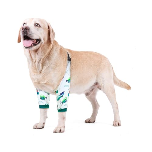 Harikaji Ellenbogenschutz für Hunde, Ellenbogenschoner mit Netzpolster für mittelgroße und große Hunde, verhindert das Lecken von Wunden (Auto, 5XL) von Harikaji