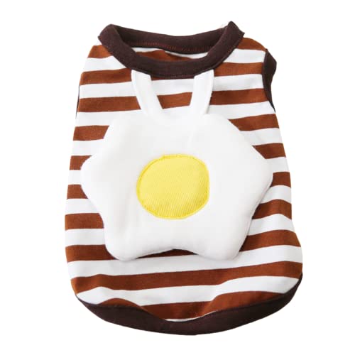 Harikaji Haustierkleidung, kleine Hundekleidung, Katzenkleidung, schönes Eier-Design, Haustierkleidung, Urlaub, Halloween, T-Shirt für kleine Hunde, Welpen, Frühling, Sommer (Braun, Größe XS Harikaji Haustierkleidung, kleine Hundekleidung, Katzenkleidung, schönes Eier-Design, Haustierkleidung, Urlaub, Halloween, T-Shirt für kleine Hunde, Welpen, Frühling, Sommer (Braun, Größe XS von Harikaji