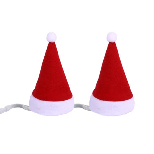 Harikaji Weihnachtsmütze für Haustiere, Weihnachtsdekoration für Zuhause, Katzen-Weihnachtsmütze, Weihnachtsmannmütze, Party-Kappen für Katzen, Kaninchen, kleine Hunde, 2 Stück Harikaji Weihnachtsmütze für Haustiere, Weihnachtsdekoration für Zuhause, Katzen-Weihnachtsmütze, Weihnachtsmannmütze, Party-Kappen für Katzen, Kaninchen, kleine Hunde, 2 Stück von Harikaji