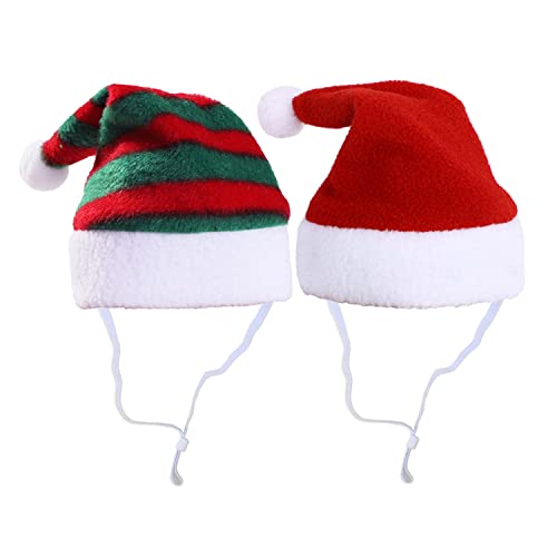 Harikaji Weihnachtsmütze für Haustiere, Weihnachtsdekoration für Zuhause, Katzen-Weihnachtsmütze, Weihnachtsmannmütze, Party-Kappen für Katzen, Kaninchen, kleine Hunde, 2 Stück Harikaji Weihnachtsmütze für Haustiere, Weihnachtsdekoration für Zuhause, Katzen-Weihnachtsmütze, Weihnachtsmannmütze, Party-Kappen für Katzen, Kaninchen, kleine Hunde, 2 Stück von Harikaji
