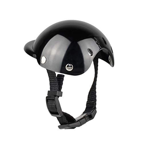 Helm für kleine Haustiere, Motorrad-Sicherheitshut mit verstellbarem Gürtel, winddicht, schneefest, Kopfschutz für Welpen, Katzen, Größe M Helm für kleine Haustiere, Motorrad-Sicherheitshut mit verstellbarem Gürtel, winddicht, schneefest, Kopfschutz für Welpen, Katzen, Größe M von Harikaji