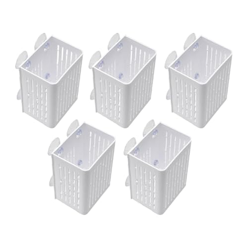 Harilla 5X Aquarium Pflanzenhalter Tassen Töpfe Einfache Installation Effiziente Saugnapf Wasserpflanze Mesh Net Töpfe für Fisch Tanks Garten, Weiß Harilla 5X Aquarium Pflanzenhalter Tassen Töpfe Einfache Installation Effiziente Saugnapf Wasserpflanze Mesh Net Töpfe für Fisch Tanks Garten, Weiß von Harilla