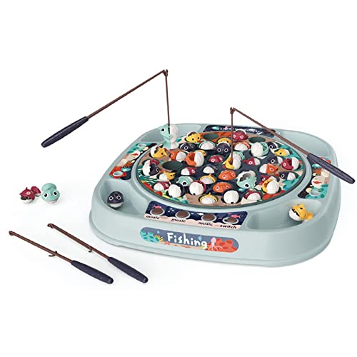 Harilla Angelspiel Spielzeugset mit Rotierendem Brett mit EIN/Aus für Leises Spielen, enthalten Und Angelruten, Geschenk für Kleinkinder, 24 Grau Harilla Angelspiel Spielzeugset mit Rotierendem Brett mit EIN/Aus für Leises Spielen, enthalten Und Angelruten, Geschenk für Kleinkinder, 24 Grau von Harilla