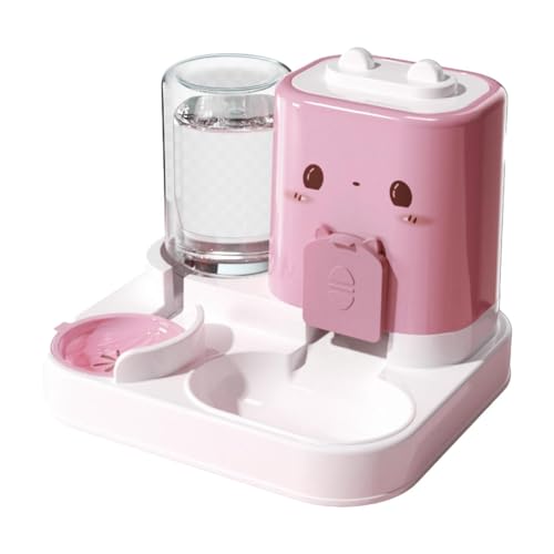 Harilla Automatischer Futterspender für Haustiere, Abnehmbarer Trinkwasserspender, Haushaltsbedarf, Futternapf für kleine Hunde, Kätzchen, Welpen, Rosa Harilla Automatischer Futterspender für Haustiere, Abnehmbarer Trinkwasserspender, Haushaltsbedarf, Futternapf für kleine Hunde, Kätzchen, Welpen, Rosa von Harilla