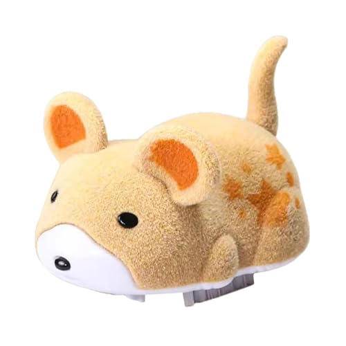 Harilla Bewegliches elektrisches quietschendes Hamster-Katzenspielzeug, tragbares Katzenminzenspielzeug, Geschenk mit lustigem Ton, für kleine Katzen, Gelb von Harilla