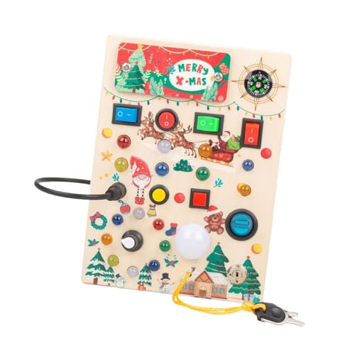 Harilla Busy Board mit LED Montessori Spielzeug Reisespielzeug Vorschulaktivitäten Sensorisches Brett Kippschalter für Kinder 1 2 3 4 Jahre Harilla Busy Board mit LED Montessori Spielzeug Reisespielzeug Vorschulaktivitäten Sensorisches Brett Kippschalter für Kinder 1 2 3 4 Jahre von Harilla