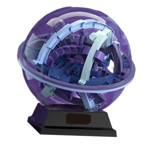 Harilla Denksportaufgaben 3D-Labyrinth-Ball-Kugel-Spiel Lustiges kognitives Entwicklungslernspielzeug Labyrinth-Puzzle für Jungen im Büro und Haushalt, 158 Level, m von Harilla
