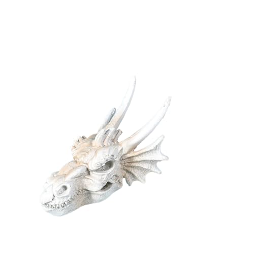 Harilla Dinosaurier-Schädel für Aquarien, Dekoration für Aquarien, Basteln, Höhlen-DIY-Zubehör, Ornament, Totenkopfmodell aus Kunstharz für Salzwasser, klein von Harilla