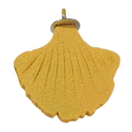 Harilla Ginkgoblatt-Sitzstange für Papageien, Schleifständer für Vögel, einfache Installation, Vogelkäfig-Sitzstange aus Harz für Sittiche, Wellensittiche, Gelb von Harilla