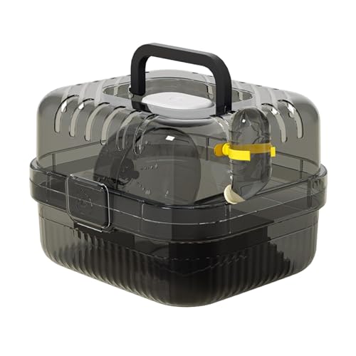 Harilla Großer Hamsterkäfig, Tragetasche, Übungs Und Spielhaus, Durchsichtiger Behälter, Lebensraum, Kleintier Reisetasche für Kleintiere, Ratten, Schwarz Harilla Großer Hamsterkäfig, Tragetasche, Übungs Und Spielhaus, Durchsichtiger Behälter, Lebensraum, Kleintier Reisetasche für Kleintiere, Ratten, Schwarz von Harilla