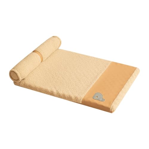 Harilla Haustierdecke, Katzenbettmatte, Herbst/Winter, bequem, praktisch, multifunktional, Katzen-/Hundekäfigkissen, Haustierkistenmatte für Welpen und, Yellow L 60cmx40cm von Harilla