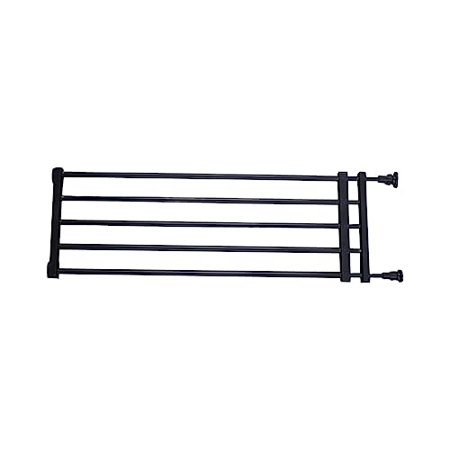 Harilla Haustierzaun, Erweiterbarer Torschutz, Tragbare Barriere, Einziehbares Hundetor, Welpenzauntor für Garten, Terrasse, Flur, Kleine Und Mittelgroße Haus, 56 bis 100 cm x 24 cm. Schwarz von Harilla